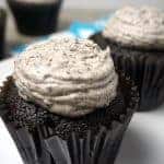 Crio Bru Chocolate Cupcakes with Cookies 'n Cream Buttercream Frosting -- Stop right here! This the only chocolate cupcake recipe you'll ever need. -- lilsweetspiceadvice.com