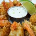 Crispy Coconut Lime Shrimp with Tequila Lime Dipping Sauce -- Lime juice and zest is the zip that coconut shrimp has been needing. -- lilsweetspiceadvice.com