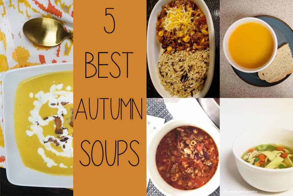 Recipe Round-Up: 5 Best Autumn Soups -- It's getting a little chilly outside so that calls for a round-up of the perfect fall soups. From pumpkin soup to chili these recipes will bring you some comfort this season. -- lilsweetspiceadvice.com