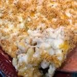 Baked Chicken Sausage Mac & Cheese -- This is really the creamiest baked macaroni and cheese recipe you'll find and I give all of the tips on how to create this pasta perfection. -- lilsweetspiceadvice.com #bakedmacaroniandcheese #macandcheese #chickenmacandcheese