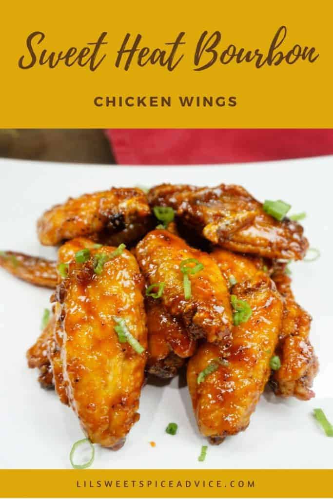 Sweet Heat Bourbon Chicken Wings-- Looking for the perfect wings for the Super Bowl? These Sweet Heat Bourbon Wings are the perfect balance between sweet and heat! They bake up perfectly crispy. -- lilsweetspiceadvice.com