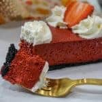 Red Velvet Cheesecake-- Thiis organic , creamy red velvet cheesecake is the only thing you will need to impress your sweetie for Valentine's Day. -- lilsweetspiceadvice.com #redvelvetcheesecake #organiccheesecake #redvelvetdesserts #Valentine'sDaydessert
